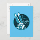 Verward Grappig Konijn Zegt Gelukkige Verjaardag c Briefkaart (Voorkant / Achterkant)