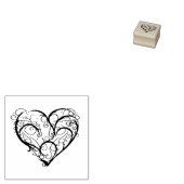 Verward hart rubberstempel (Gestempeld)