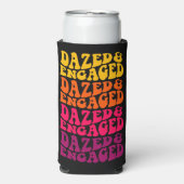 Verward Ingeschakeld Retro Regenboog Typografie Aa Seltzer Blikjeskoeler (Seltzer Voorkant)