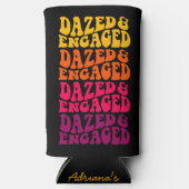 Verward Ingeschakeld Retro Regenboog Typografie Aa Seltzer Blikjeskoeler (Voorkant)