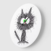 Verward kattenwit grote klok (Hoek)