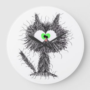 Verward kattenwit grote klok