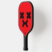 Verward Pruilgezicht Rood Pickleball Paddle (Links)