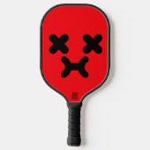 Verward Pruilgezicht Rood Pickleball Paddle (Achterkant)
