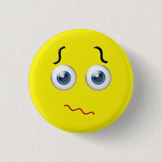 Verward puzzled Emoji Ronde Button 3,2 Cm (Voorkant)