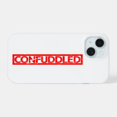 Verward Stempel iPhone 15 Case (Achterkant horizontaal)