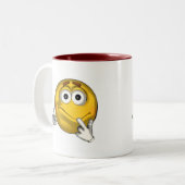 Verward - toon tweekleurige koffiemok (Voorkant links)