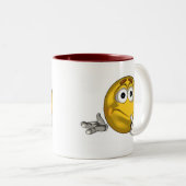 Verward - toon tweekleurige koffiemok (Voorkant rechts)