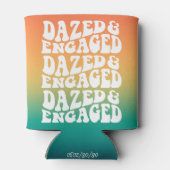 Verward Verliefd Retro Bruids Shower  Blikjeskoeler (Achterkant)