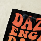 Verward Verliefd Retro Gradiënt Tekst Aangepast Strandlaken (In situ)