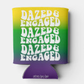 Verward Verliefd Retro Mardi Gras Bruidsmeisjesfee Blikjeskoeler (Achterkant)