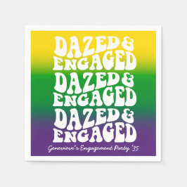 Verward Verliefd Retro Mardi Gras Servet