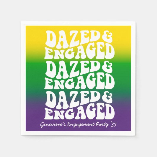 Verward Verliefd Retro Mardi Gras Servet (Voorkant)