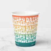 Verward Verliefd Retro Verlovingsfeestje Papieren Bekers (Links)