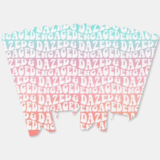 Verward Verliefd | Roze Aqua Retro Feest Bedankdoosjes (Ongevouwen)