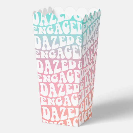 Verward Verliefd | Roze Aqua Retro Feest Bedankdoosjes (Voorkant)