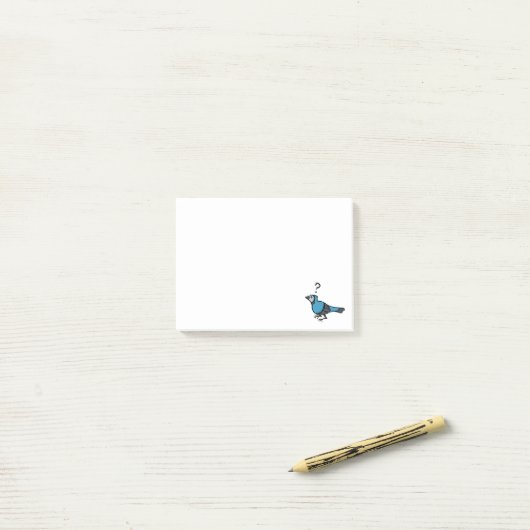 Verward vogel post-it® notes (Op bureau)