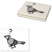 Verward vogel rubberstempel (Gestempeld)