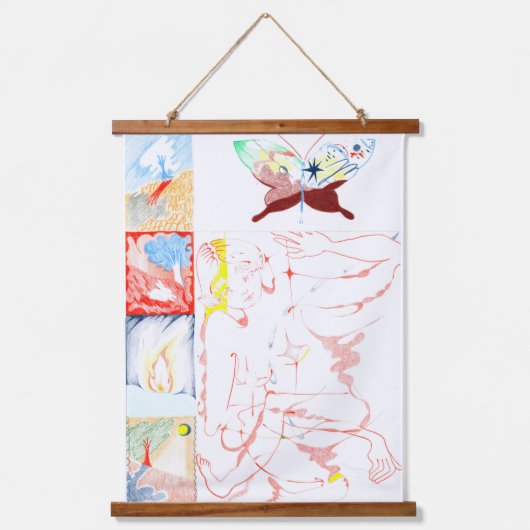 Verward wandtapijt hangend wandkleed (Voorkant)