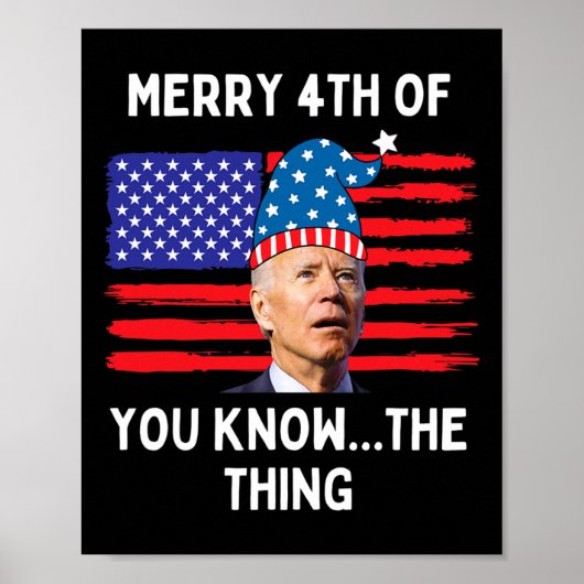 Verwarde Biden Grappig Vrolijke 4e Juli Van Julida Poster (Voorkant)
