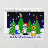 'Verwarde Carolers Feestdagenkaart (Voorkant / Achterkant)