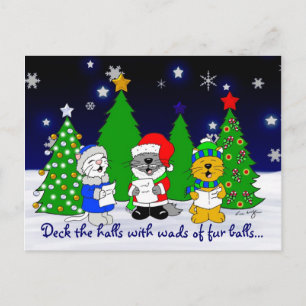 'Verwarde Carolers Feestdagenkaart