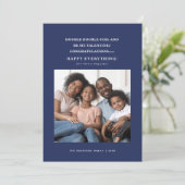 Verwarde Coronavirus Vakantie Groeten Blauw Aankondiging (Staand voorkant)