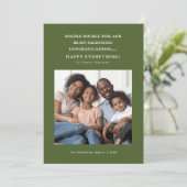 Verwarde Coronavirus Vakantie Groeten Groen Aankondiging (Staand voorkant)