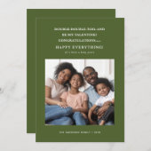 Verwarde Coronavirus Vakantie Groeten Groen Aankondiging (Voorkant / Achterkant)