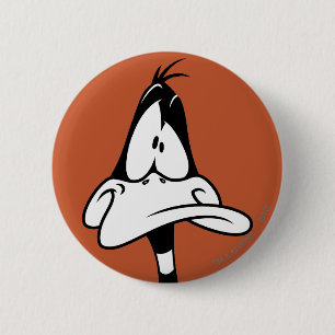 Verwarde DAFFY DUCK™ Gezicht Ronde Button 5,7 Cm