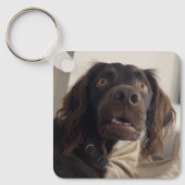 Verwarde Dog Meme Dubbelzijdige Sleutelhanger (Voorkant)