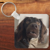 Verwarde Dog Meme Dubbelzijdige Sleutelhanger (Voorkant)