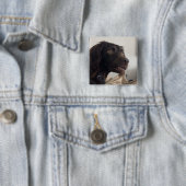 Verwarde Dog Meme Pin Button (In situ)