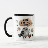 Verwarde Duif - "Overthink This" Grappig Tijdschri