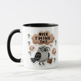 Verwarde Duif - "Overthink This" Grappig Tijdschri Mok