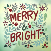 Verwarde en heldere kerstvensterkoeling raamsticker (Vel 3)