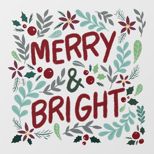 Verwarde en heldere kerstvensterkoeling raamsticker (Vel)