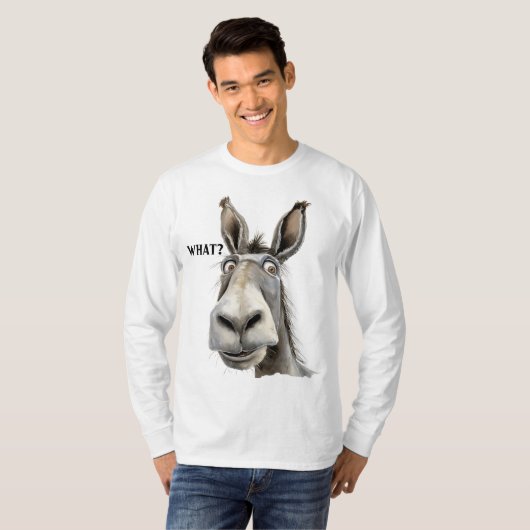 Verwarde ezel gezegde WAT? T-shirt (Voorkant volledig)