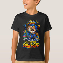 Verwarde Funny School Mode Terug Naar School Uil T T-shirt