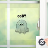 Verwarde geest zegt: "Oob?" Grappige Halloween Car Raamsticker (Huis)