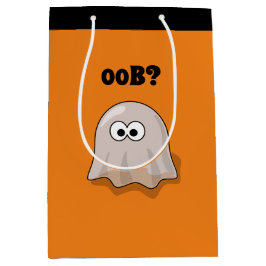 Verwarde Geest Zegt "Oob?" Grappige Halloween Cart Medium Cadeauzakje
