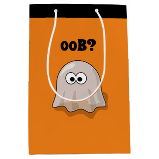 Verwarde Geest Zegt "Oob?" Grappige Halloween Cart Medium Cadeauzakje