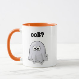 Verwarde Geest Zegt "Oob?" Grappige Halloween Cart Mok