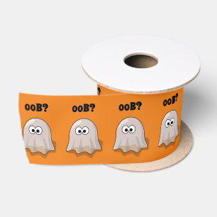 Verwarde Geest Zegt "Oob?" Grappige Halloween Cart Satijnen Lint