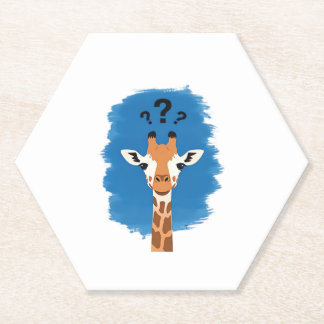 Verwarde Giraffe Klassiek T-shirt_1 Kartonnen Onderzetters