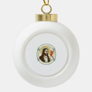 Verwarde Jezus Virale Dans Trend Silhouet Video Keramische Bal Ornament