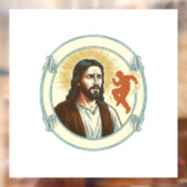 Verwarde Jezus Virale Dans Trend Silhouet Video Raamsticker (Vel 2)
