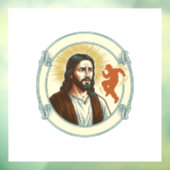 Verwarde Jezus Virale Dans Trend Silhouet Video Raamsticker (Vel 3)