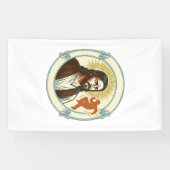 Verwarde Jezus Virale Dans Trend Silhouet Video Spandoek (Horizontaal)