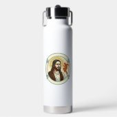 Verwarde Jezus Virale Dans Trend Silhouet Video Waterfles (Voorkant)